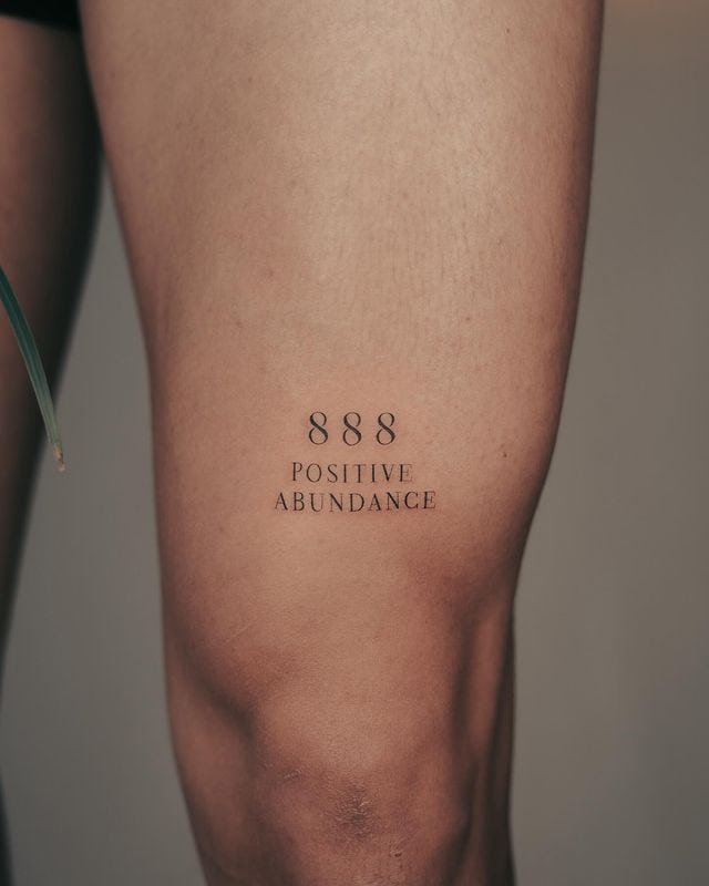 18 Jaw-Dropping 888 Tattoo Ideas That’ll Make You Believe in the Divine